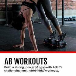 ABLE Push Up Handles by, Heavy Duty Push Up Bars, Ab Roller Core Workout