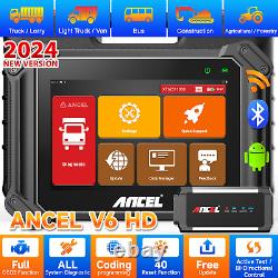 ANCEL V6 HD Diesel Heavy Duty Truck Scanner DPF Regen Tool Coding Programming