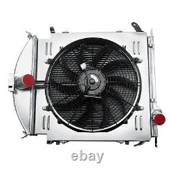 Aluminum 3 Core Radiator+Shroud+Fan For 1928 1929 Ford Model-A Heavy Duty 3.3L