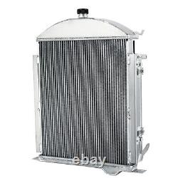 Aluminum 3 Core Radiator+Shroud+Fan For 1928 1929 Ford Model-A Heavy Duty 3.3L