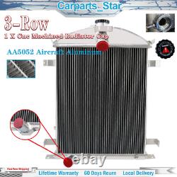 Aluminum 3 Rows Core Radiator For Ford Model A Heavy Duty 3.3L L4 GAS 1928-1929