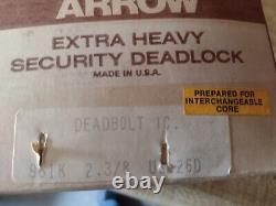 Arrow Extra Heavy Duty D Series Deadbolt IC, Single Cylinder, Grade 1