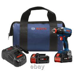 Bosch IDH182-B24 18-Volt 1/4-Inch 1/2-Inch Impact Driver Kit with Core Batteries