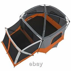 CORE 11 Person Family Cabin Tent with Screen Room Orange