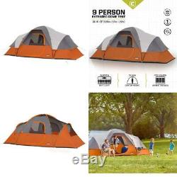 CORE 9 Person Extended Dome Tent Orange