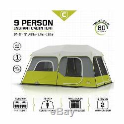 CORE 9 Person Instant Cabin Tent 14' x 9' Green