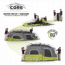 CORE 9 Person Instant Cabin Tent with H2O Block Technology & Large T-Door 14' x 9