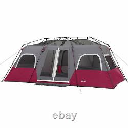 CORE Equipment 12 Person 18 Feet x 10 Feet Double Door Instant Cabin Tent, Wine