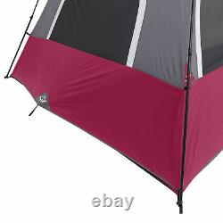 CORE Equipment 12 Person 18 Feet x 10 Feet Double Door Instant Cabin Tent, Wine