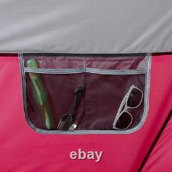 CORE Equipment 12 Person 18 Feet x 10 Feet Double Door Instant Cabin Tent, Wine