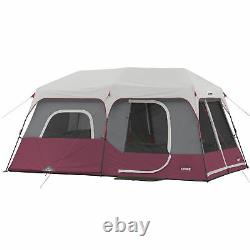CORE Instant Cabin 14 x 9 Foot 9 Person Cabin Tent with 60 Second Assembly, Red