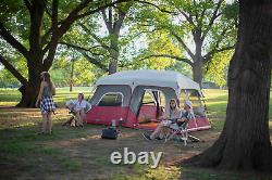 CORE Instant Cabin 14 x 9 Foot 9 Person Cabin Tent with 60 Second Assembly, Red