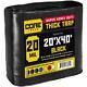 CORE TARPS Heavy Duty Polyethylene Tarp 20'X40' Waterproof+UV Resistant Black