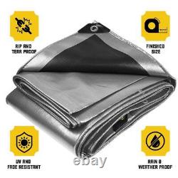 CORE TARPS Tarp 40'X60' Heavy-Duty Polyethylene Aluminum Double Sided Silver