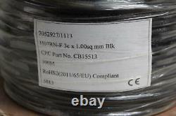 CPC CB15513 Black Heavy Duty 1.0mm H07RN-F 3 Core EPR/PCP Flex Cable 100m NEW