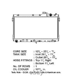 CSF 2808 Plastic Tank Aluminum Core Heavy Duty Radiator for 90-97 Mazda Miata