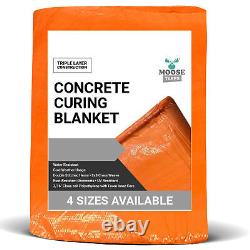 Concrete Curing Blanket 12x24 Heavy Duty Polyethylene Insulated Foam Tarp Cover