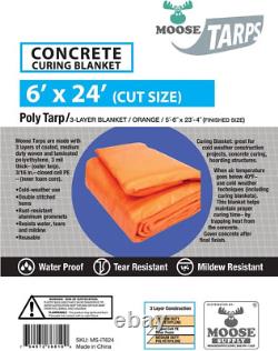 Concrete Curing Blanket Cover Heavy Duty PE Coated Woven Insulated Foam Core f