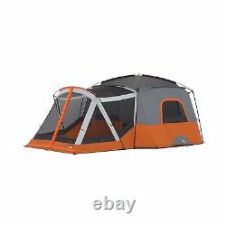 Core 11 Person Family Cabin Tent with Screen Room Orange