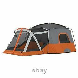 Core 11 Person Family Cabin Tent with Screen Room Orange