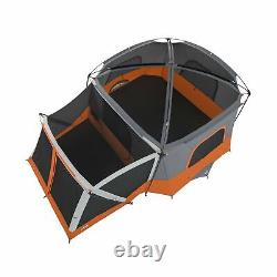 Core 11 Person Family Cabin Tent with Screen Room Orange
