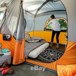 Core 11 Person Family Cabin Tent with Screen Room (Orange)