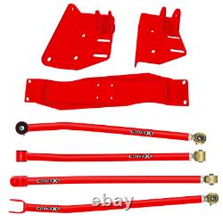 Core 4x4 Full Heavy Duty Long Arm Upgrade Camp Front Fits Jeep MJ Red