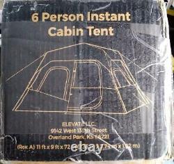 Core 6 Person Instant Cabin Tent In Gray /Green, 11 x 9