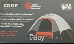 Core 6 Person Tent With Block Out Technology Brand New Orange