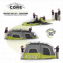 Core 9 Person Instant Cabin Tent 14' x 9', Green 40008