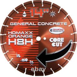 Core Cut 53741 14-Inch X. 125 X UNV Heavy Duty Orange High Speed Diamond Blade