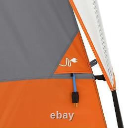 Core Equipment 10-Person 2-Room Straight Wall Cabin Camping Tent, Orange