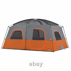 Core Equipment 10 Person Straight Wall Cabin Camping Tent Pop Up Instant Family