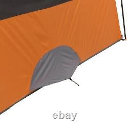 Core Equipment 12-Person 2-Room Straight Wall Cabin Camping Tent, 16 x 11 Orange