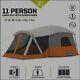 Core Equipment 40035 11 Person Camping Tent with screen- Orange