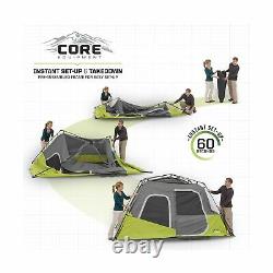 Core Instant Cabin Tent 6 Person Wall Organizer Green Outdoor Camping 40007 New