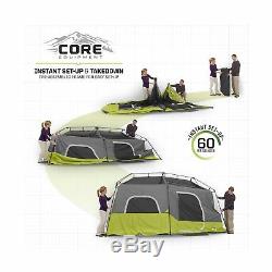 Core Instant Cabin Tent Adjustable 9 Person Green Outdoor Camping Shelter New