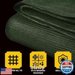 Core Tarps 60% Green Shade Cloth with Grommets 10 X 16 FT Heavy Duty Mesh T