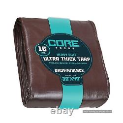 Core Tarps Extra Heavy Duty 16 Mil Tarp Cover, Waterproof, UV Resistant, Rip