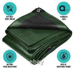 Core Tarps Extra Heavy Duty 16 Mil Tarp Cover Waterproof UV Resistant Rip and