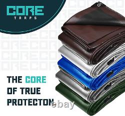 Core Tarps Extra Heavy Duty 16 Mil Tarp Cover, Waterproof, UV Resistant, Rip and