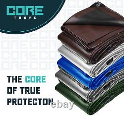 Core Tarps Extra Heavy Duty 16 Mil Tarp Cover Waterproof UV Resistant Rip and