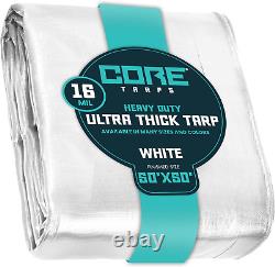 Core Tarps Extra Heavy Duty 16 Mil Tarp Cover, Waterproof, UV Resistant, Rip and