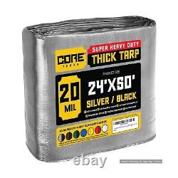 Core Tarps Extreme Heavy Duty 20 Mil Tarp Cover, Waterproof, UV Resistant, Ri