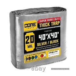 Core Tarps Extreme Heavy Duty 20 Mil Tarp Cover, Waterproof, UV Resistant, Ri