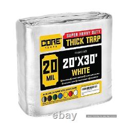 Core Tarps Extreme Heavy Duty 20 Mil Tarp Cover, Waterproof, UV Resistant, Ri