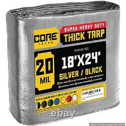 Core Tarps Extreme Heavy Duty 20 Mil Tarp Cover Waterproof UV Resistant Rip