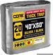 Core Tarps Extreme Heavy Duty 20 Mil Tarp Cover, Waterproof, UV Resistant, Rip a