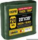 Core Tarps Extreme Heavy Duty 20 Mil Tarp Cover, Waterproof, UV Resistant, Rip a