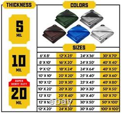 Core Tarps Extreme Heavy Duty 20 Mil Tarp Cover Waterproof UV Resistant Rip a